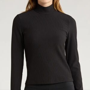90 Degree By Reflex Black and White Turtleneck Sweater Duo
